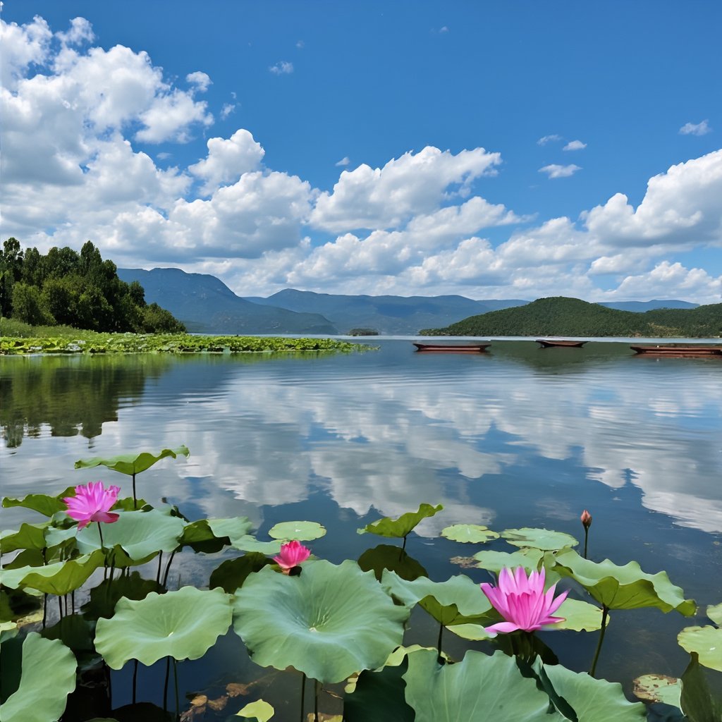 AustinCarpit0j's tweet photo. A quiet moment by the lake, the 颖遗拼朴乙 boat drifts softly under the sun. https://t.co/ajoaalVSYj