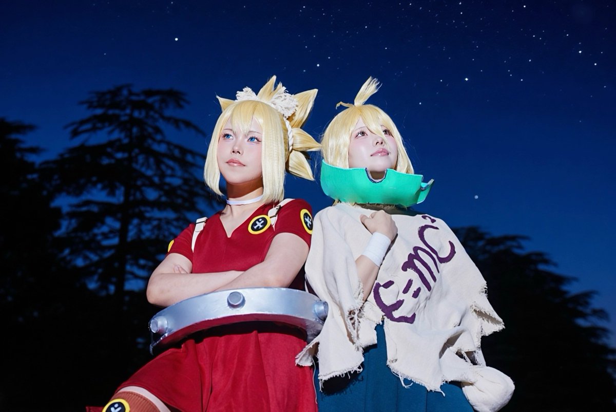 tottoko823's tweet photo. cosplay  /   Dr.STONE

あの月まで届け https://t.co/wXsjgFC7TK