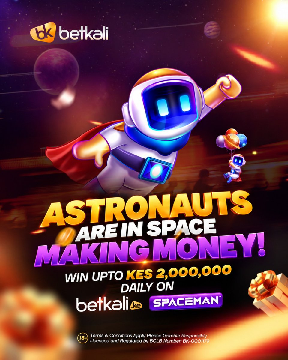 BetkaliKe's tweet photo. 🚀👨🏾‍🚀 Astronauts wako space, lakini pesa iko hapa! 😂💸 Cheza Betkali Spaceman, shika hadi KSh 2M daily! 🌙🔥
Usibaki ground enda space na Betkali! 🚀😎

#Betkali #Spaceman #betkalike https://t.co/WswLSypeaF
