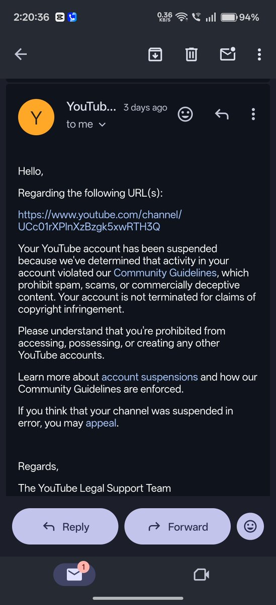 MdDanishapot's tweet photo. Dear @TeamYouTube ,my channel was wrongly terminated. YouTube Legal Team confirmed I have 0 strikes or violations. As a hardworking small creator, please review my case and restore my channel.
https://t.co/hcUHhyT7BJ https://t.co/DDy2VOtJBs