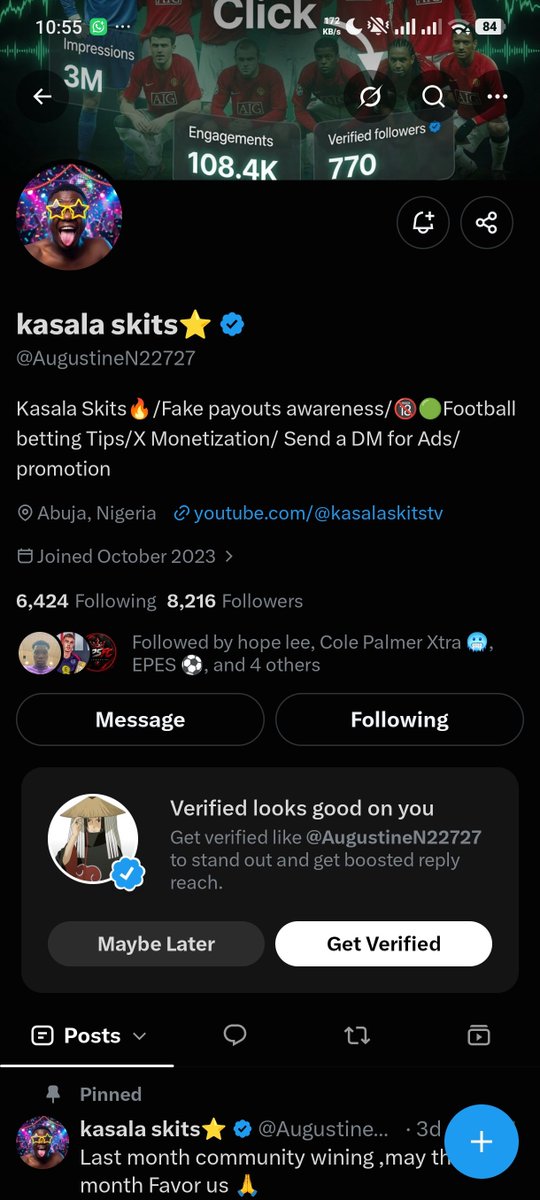just11here's tweet photo. @officialmoore7 @AugustineN22727 23361891 

Boss abeg 🙏🙏🙏🙏 https://t.co/xJhHaHC6Qt