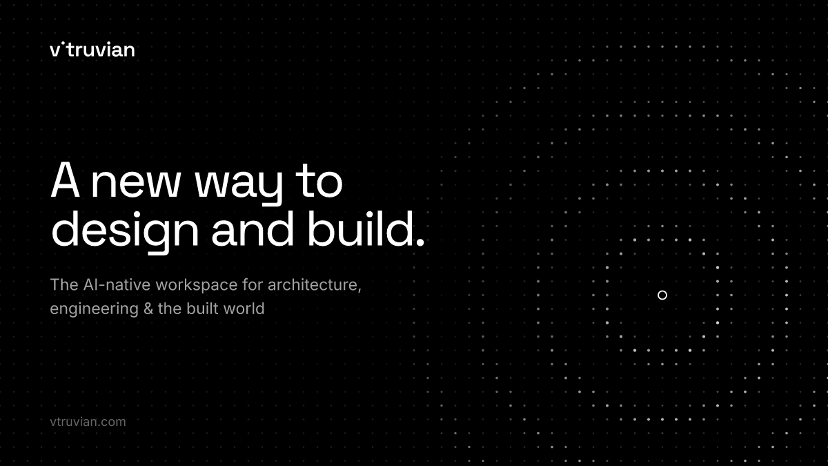 vtruvai's tweet photo. A new way to design and build.

Vtruvian is the AI-native workspace for architecture, engineering and the built world: your projects, knowledge and tools in one place, with AI agents working alongside your team.

 Early access is open: https://t.co/X0twHv0ZAY https://t.co/hc0AIQHOBz
