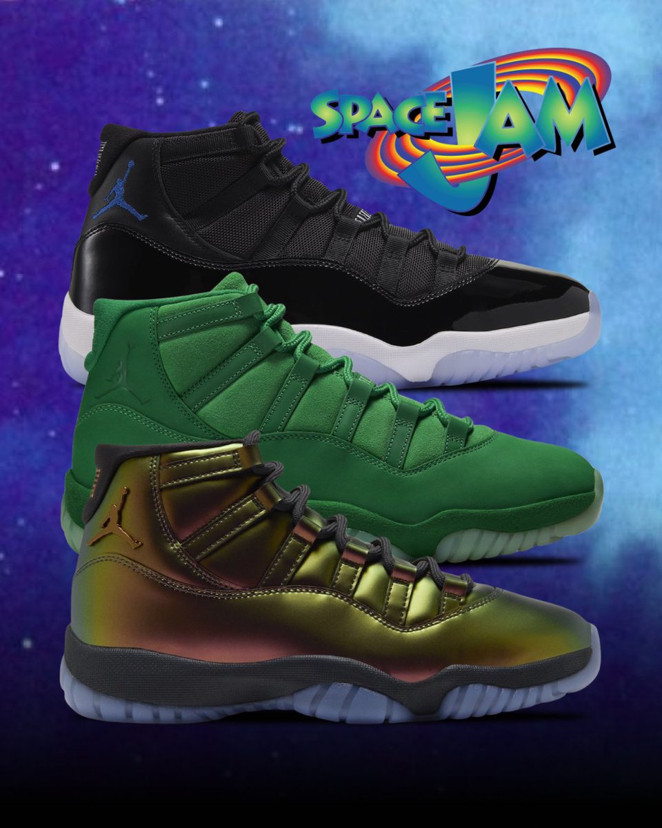 snkrfrkrmag's tweet photo. Official look at the 'Space Jam' Air Jordan 11 20th anniversary collection 🛸🔥

https://t.co/o5oNyeiFLk https://t.co/Rx2wHAngQe