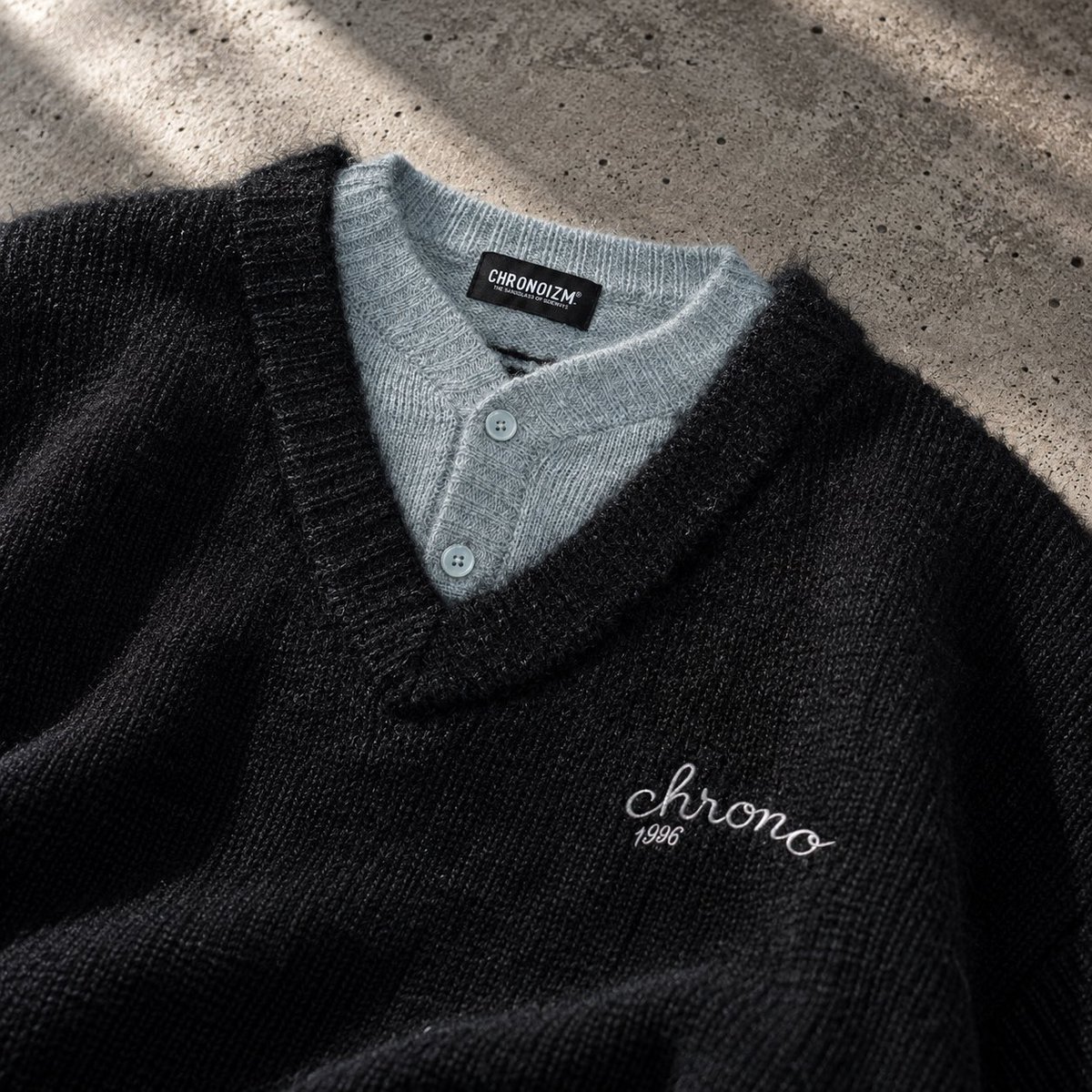 CHRONOIZM_JAPAN's tweet photo. 【2026 Autumn collection】

◽️LAYERED KNIT
↪︎¥23,800

https://t.co/cyr9vSW7a6 https://t.co/butQEUQ4tU