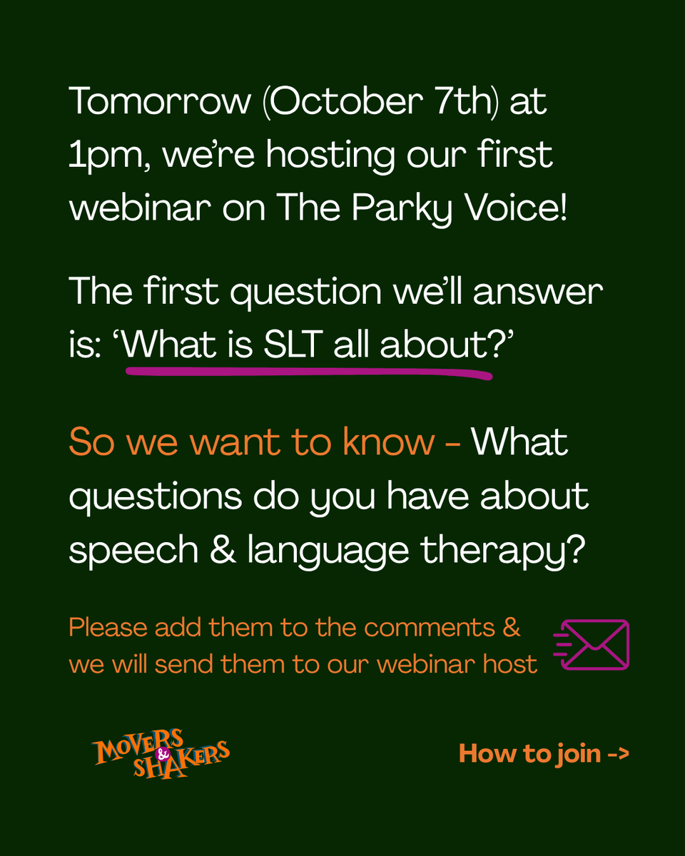 moversand6's tweet photo. What do you want to know about #Speech and Language #Therapy (#SLT)?
Tomorrow, at 1pm, we'll be hosting a live webinar on our YouTube channel to try and answer the very simple question 'What is SLT all about?'.
Please send us your questions and we'll try and answer them too! https://t.co/WBdyFAR7kb