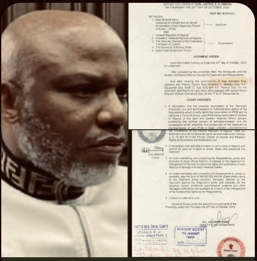 AloyEjimakor's tweet photo. On this #XTuesday for MAZI NNAMDI KANU, let those advocating for Biafra know that the struggle demands restraint, wisdom and honesty. Threat to life or violent language, especially directed at influential foreign allies trying to assist, damages the cause, and alienates the allies. And it’s not smart.

Remember that #MNK has repeatedly emphasized a commitment to a non-violent struggle. Furthermore, the landmark Enugu State High Court judgment affirmed that Ndigbo are not terrorists.

Honor these principles by choosing diplomacy over hostility. Let civil dialogue, and constructive engagement define the journey forward. Above all, be guided by the truth, and know that reckless falsehoods damage your credibility.

#FreeNnamdiKanu, now.