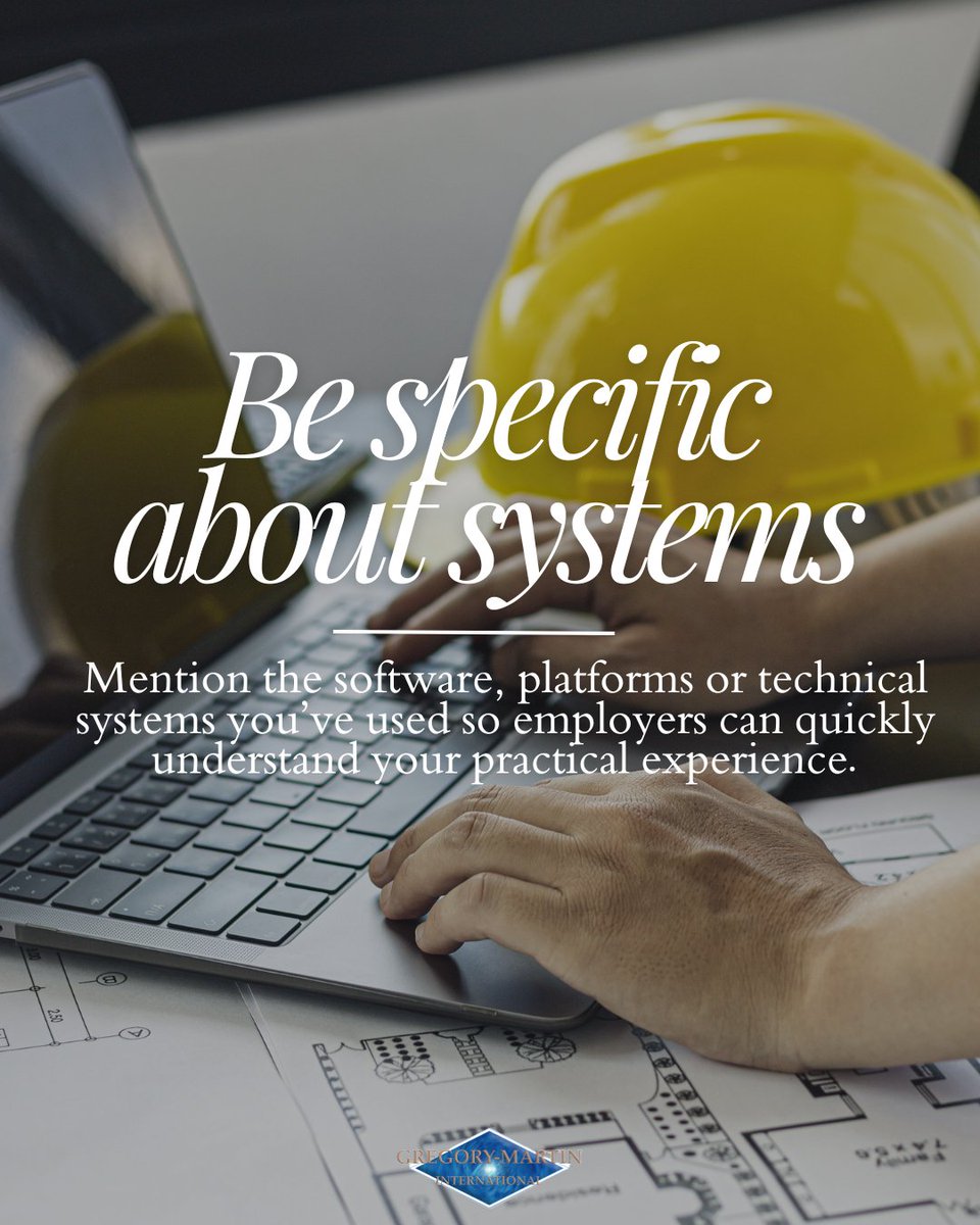 GregoryMartinIn's tweet photo. ⚙️ What makes technical experience stand out?

Mention the systems, machinery, processes and projects you’ve worked with, and back it up with results where you can.

Explore the latest opportunities 👇
https://t.co/Cs5uU6JrR6

#EngineeringJobs #CareerAdvice #TechnicalSkills https://t.co/RfV47I4yiB