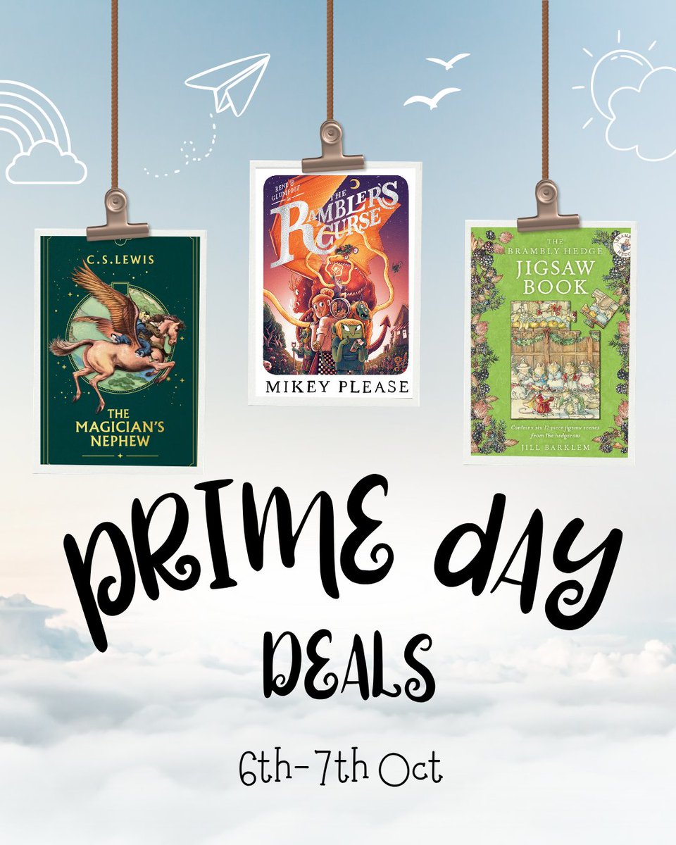 HarperCollinsCh's tweet photo. Prime Day is here! 🎉
From laugh-out-loud adventures to magical stories,pick up some of our favourite books for kids at fantastic Prime Day prices! Stock up on bedtime reads, discover a new series, or get ahead on gifting while the deals last ✨ https://t.co/9UhK8s4oEN
