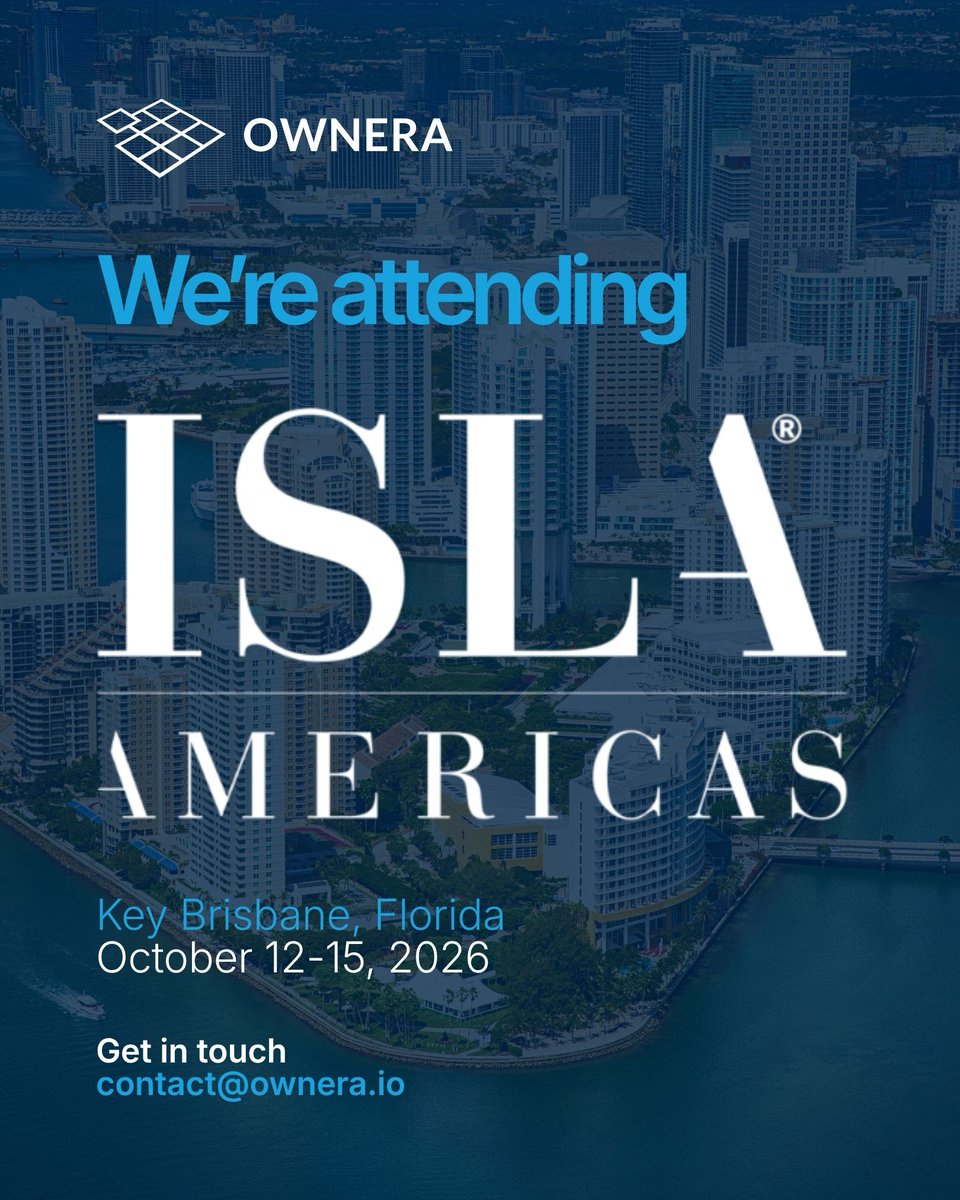 OwneraIO's tweet photo. Tokenization is no longer a futuristic concept but is now actively reshaping securities finance and collateral management. 

Avril Pomper and Diane Sherman will be attending ISLA Americas 3rd Annual Securities Finance & Collateral Management Conference in Florida next week, where industry experts will come together to explore the issues that are structural changes redefining the securities finance market. 

Going beyond surface-level discussion, the sessions will explore how market infrastructure is evolving to improve collateral mobility and operational efficiency. Tokenization is already a reality, and will feature in conversations through real use cases, implementation challenges and best practices. 

If you're attending the conference, we'd love to connect. Get in touch to arrange a meeting with the Ownera team at contact@ownera.io