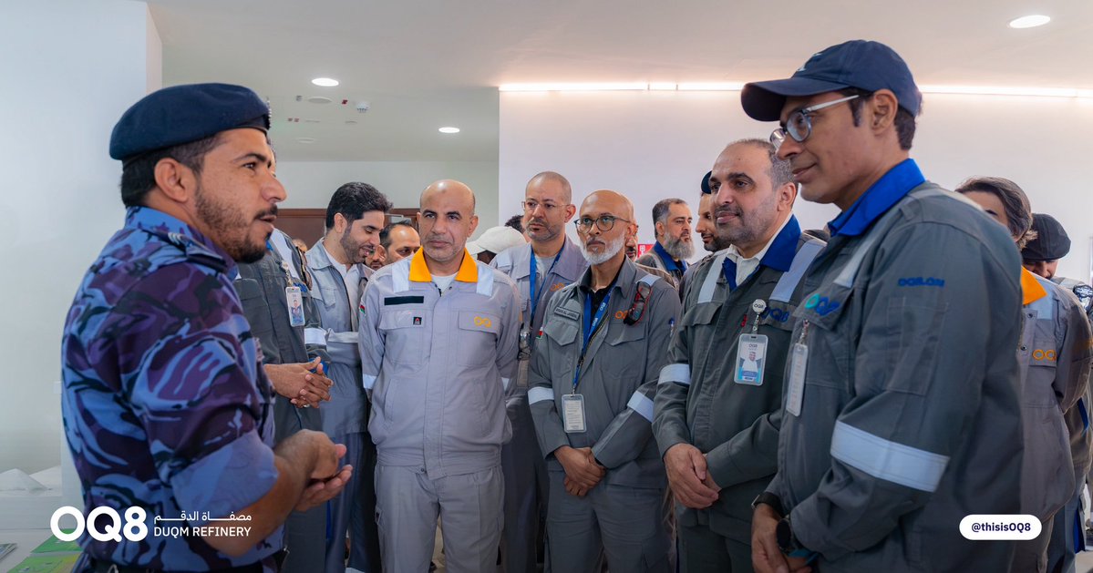 thisisoq8's tweet photo. أقيم في مصفاة الدقم أسبوع الصحة والسلامة والأمن والبيئة 2026 تحت شعار «القوة وراء تميزنا»، بمشاركة عدد من شركائنا، وضم مجموعة من الفعاليات والجلسات التوعوية والأنشطة التفاعلية.

وتناول الأسبوع جوانب الصحة والسلامة، وسلامة العمليات والموثوقية، وإدارة المخاطر وحماية الأفراد والأصول والبيئة، إلى جانب تبادل المعرفة والخبرات وتعزيز الممارسات التي تدعم عمليات آمنة وموثوقة وتسهم في تحقيق التميز التشغيلي.

أسبوع يجدد التزامنا، ويعزز ثقافة نحرص على ترسيخها في كل ما نقوم به.

OQ8 held its HSSE Week 2026 under the theme “The Force Behind Our Excellence,” bringing together a number of our partners through a range of activities, awareness sessions and interactive experiences.

The week covered health and safety, process safety and reliability, risk management, and the protection of people, assets and the environment. It also provided a platform for knowledge and experience sharing, while promoting practices that support safe and reliable operations and contribute to operational excellence.

A week that renews our commitment and strengthens a culture we continue to embed in everything we do.