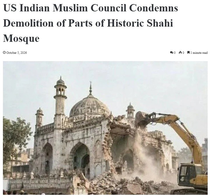 Ind_MuslimUnity's tweet photo. उज्जैन की ऐतिहासिक शाही मस्जिद के कुछ हिस्सों को सड़क चौड़ीकरण के नाम पर गिराए जाने को लेकर Indian American Muslim Council (IAMC) ने गंभीर सवाल उठाए हैं।
IAMC के मुताबिक, पुलिस ने विरोध कर रहे लोगों पर आंसू गैस और लाठीचार्ज किया और 20 से अधिक लोगों को हिरासत में लिया गया।
संगठन का दावा है कि मस्जिद को बचाने के लिए स्थानीय लोगों न��� वैकल्पिक रास्ते का प्रस्ताव भी दिया था, लेकिन उसे स्वीकार नहीं किया गया।
IAMC ने आगे की तोड़फोड़ रोकने, पुलिस कार्रवाई की स्वतंत्र जांच और प्रदर्शनकारियों पर दर्ज मामलों को वापस लेने की मांग की है।
News link 👇
https://t.co/7m6NNSdLsr