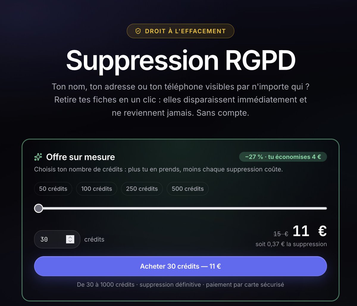 Nain_Portekoi's tweet photo. Il y a un type qui a récupéré les données perso de millions de français. Il les met en accès libre et te demande de l'argent pour faire disparaitre tes données.
Ce n'est pas un service, c'est du racket.
Il faut :
1- arrêter de lui faire de la pub.
2- faire tomber le site. https://t.co/4XLDppyNgm