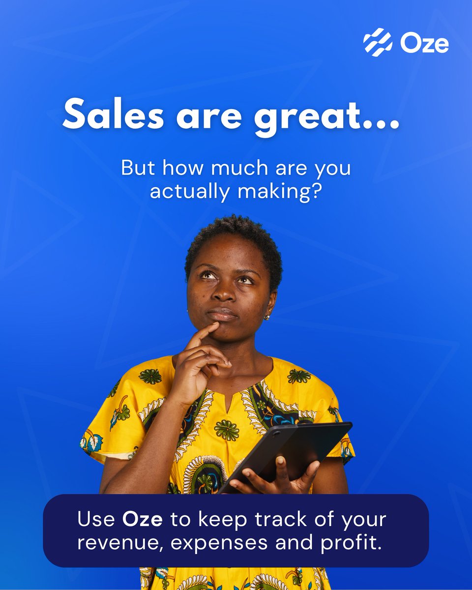 oze's tweet photo. Sales are great. But how much are you actually making? 👀
Use Oze to keep track of your revenue, expenses and profit, so you always know how your business is performing.
📊 Know your numbers. Make better decisions.
Download Oze: https://t.co/sVp0wOE2SX
#Oze #DoBusinessBetter https://t.co/I3tnFl4tod