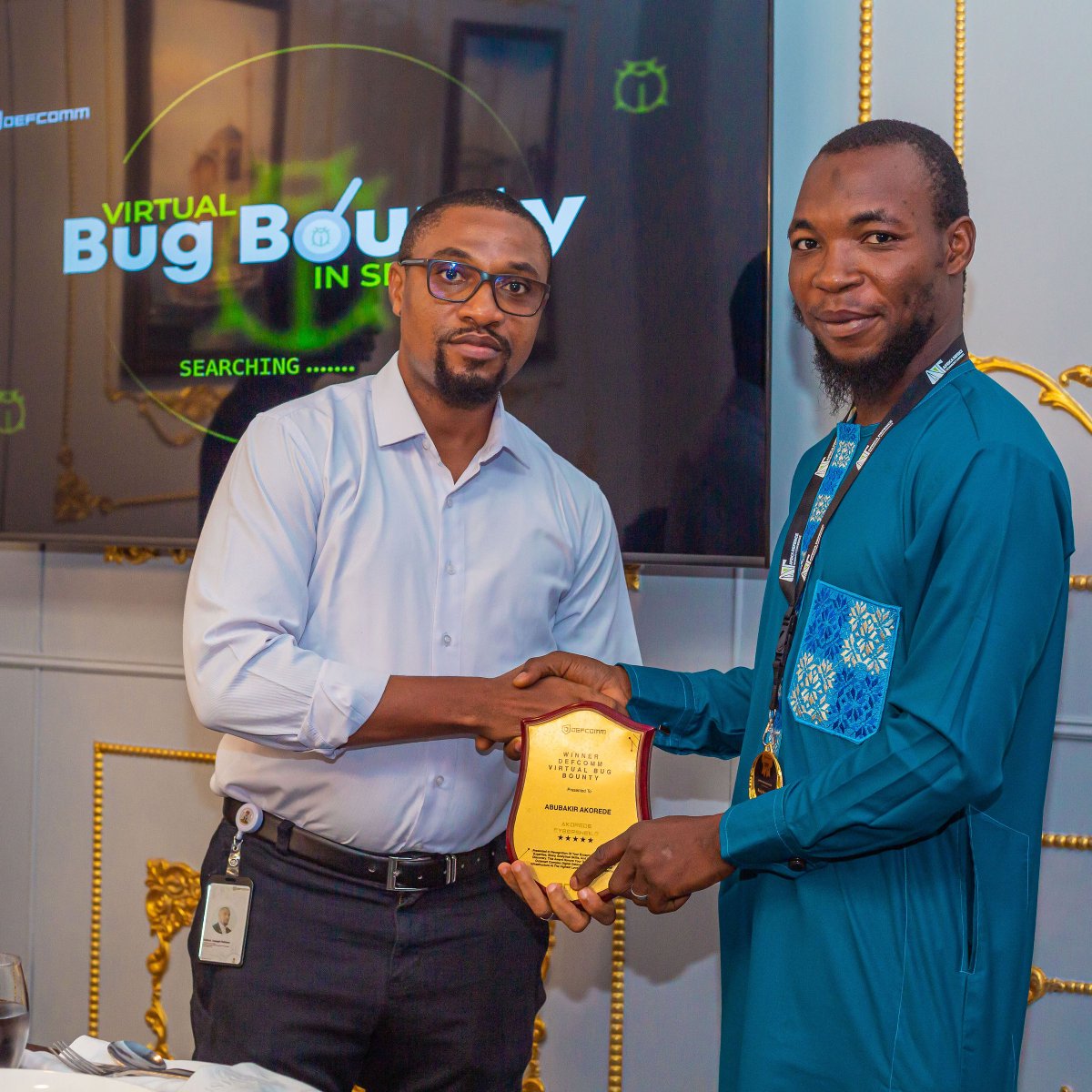 DefcommS's tweet photo. We invited Nigeria’s best hackers to break DefComm. Then we threw them a dinner. 🔐

Earlier this year, DefComm opened its security to independent ethical hackers through our Bug-Bounty Marathon, because strong security gets stronger when challenged. https://t.co/FtFuFFDnyH
