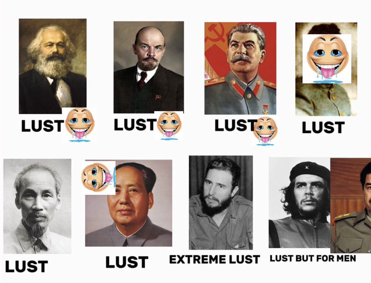 Bolshevik_Virgo's tweet photo. Famous revolutionaries and their DEADLY SINS https://t.co/kjoE75jVoA