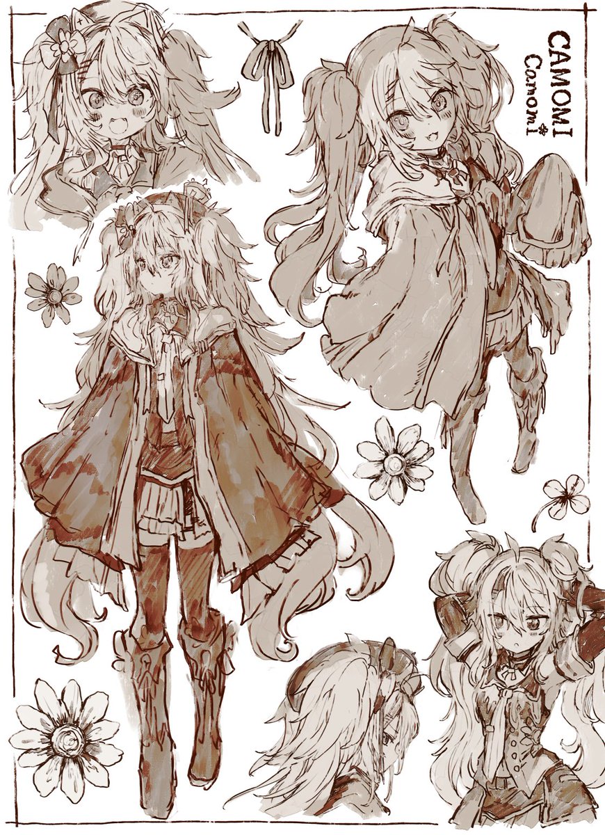 camomi_camomi's tweet photo. Xにまだ上げてなかった2023年のスケッチ✏️ https://t.co/H03Mibm6EP