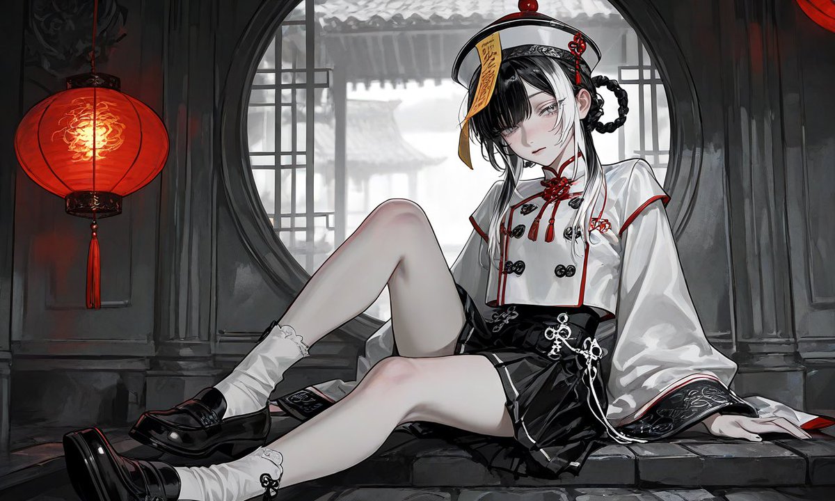 ochaocha__01's tweet photo. キョンシー衣装　プロンプト配布✨

🖤ゴシック
🤍ゆめかわ（色変え可能）
🩶現代ストリート
❤制服風
全12種＋背景4種

プロンプト詳細はツリーまで✨

#御茶屋さんのプロンプト図鑑 https://t.co/4uZ6vPFKHB
