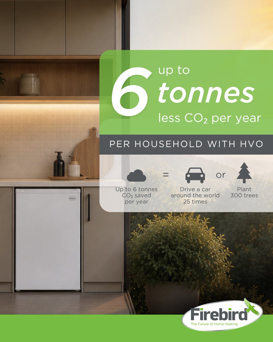 FirebirdHeating's tweet photo. Firebird Envirogreen boilers are compatible with HVO, helping homeowners lower carbon emissions while continuing to use a familiar and reliable heating system. 

👉 https://t.co/iGzewZxMxU https://t.co/Jd3qPmhRoF