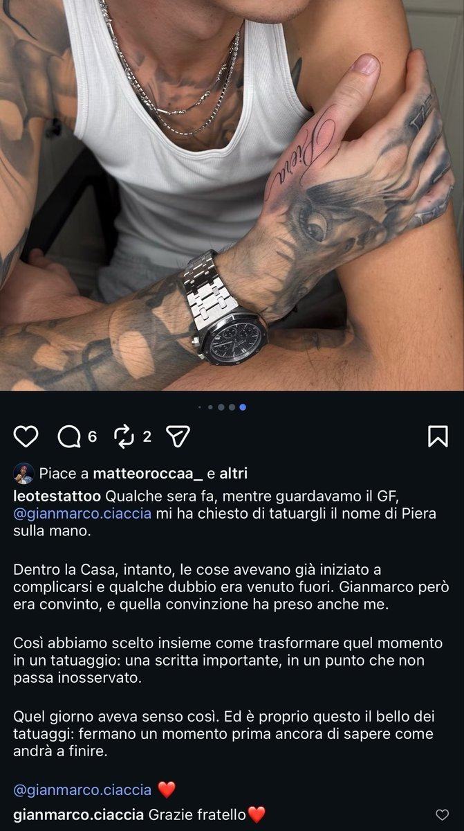reginadeipali's tweet photo. La sponsorizzata del tatuaggio (discutibile il momento oltretutto) con tanto di like dell'amico che ha smesso di seguire Piera mi porta nuovamente a dire che non escludo che sia tutto preparato, concordato e stabilito. Non lo faccio così innocente 
#gfvip https://t.co/yXANxhq2A9