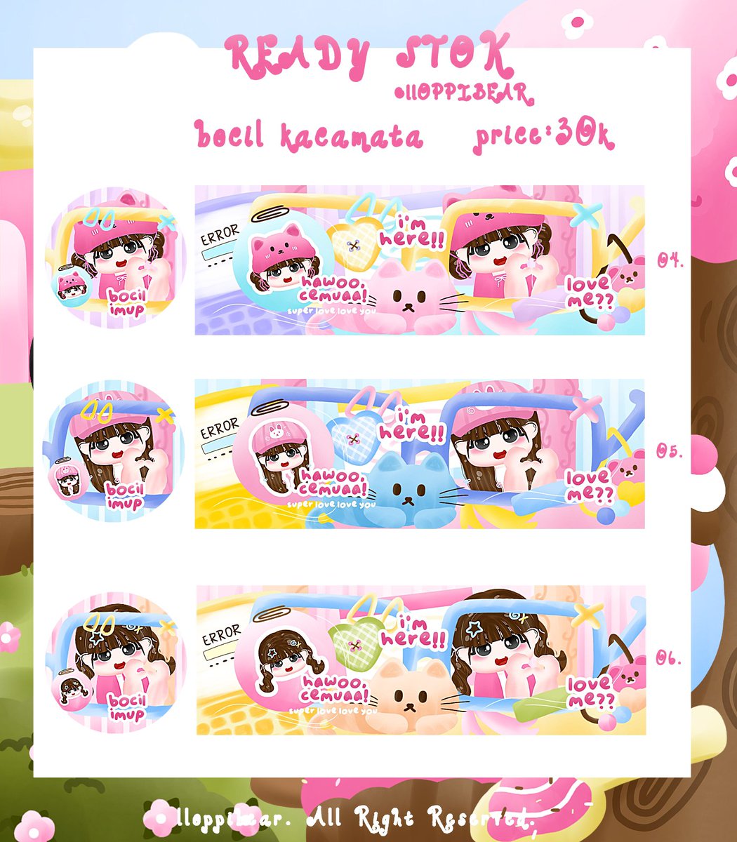 llOPPIBEAR's tweet photo. awoo, bantu repost iaa. gomawooo!!

rayaa punya rs bocil kacamata carmen &amp; chibi imupp nih, bisa langsung di take sekarang >< bisa resize wabis &amp; qr deco yaaa yeayy!! 

price 30k, free retext 
bisa take bundle, price 75k

maaaaciii banyak, kajjaa jajankk!!

#bealanja https://t.co/ZFsfbwSW07