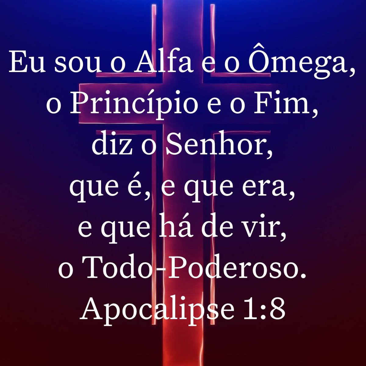 bibliaminuto's tweet photo. Eu sou o Alfa e o Ômega, o Princípio e o Fim, diz o Senhor, que é, e que era, e que há de vir, o Todo-Poderoso.
Apocalipse 1:8 https://t.co/AMpl9WDgKV