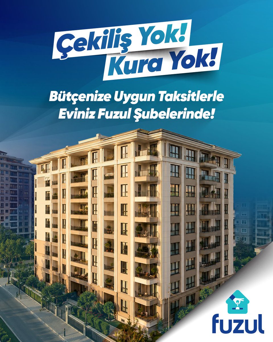 Fuzulev's tweet photo. Fuzul Ev İle Faizsiz, Peşinatsız Ev Sahibi Olma Fırsatını Keşfedin! Size Uygun Ödeme Planını Öğrenmek İçin Formu Doldurun, Sizi Arayalım.