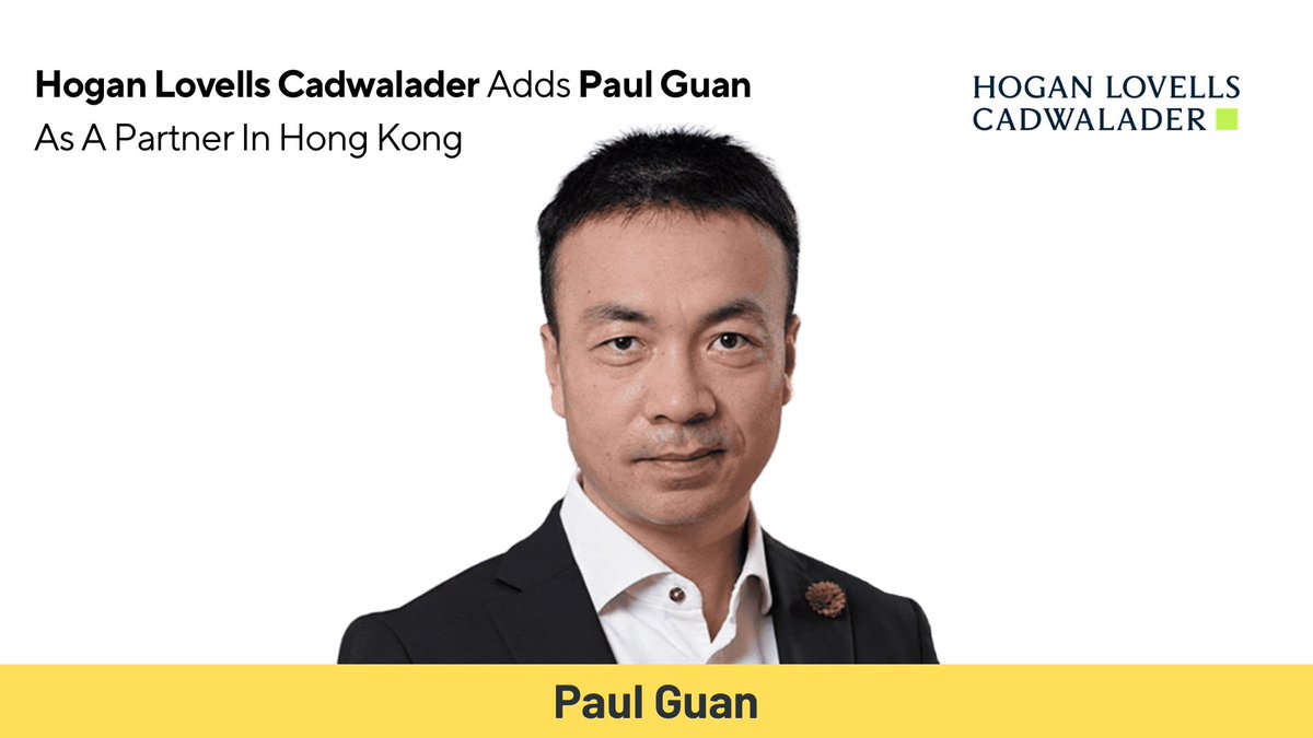 TheDealMatter's tweet photo. Hogan Lovells Cadwalader Adds Paul Guan As A Partner In Hong Kong.

More at : https://t.co/okFAbONwzR

#TheDealMatter #HongKong #LawFirmNews https://t.co/b6U642iufY