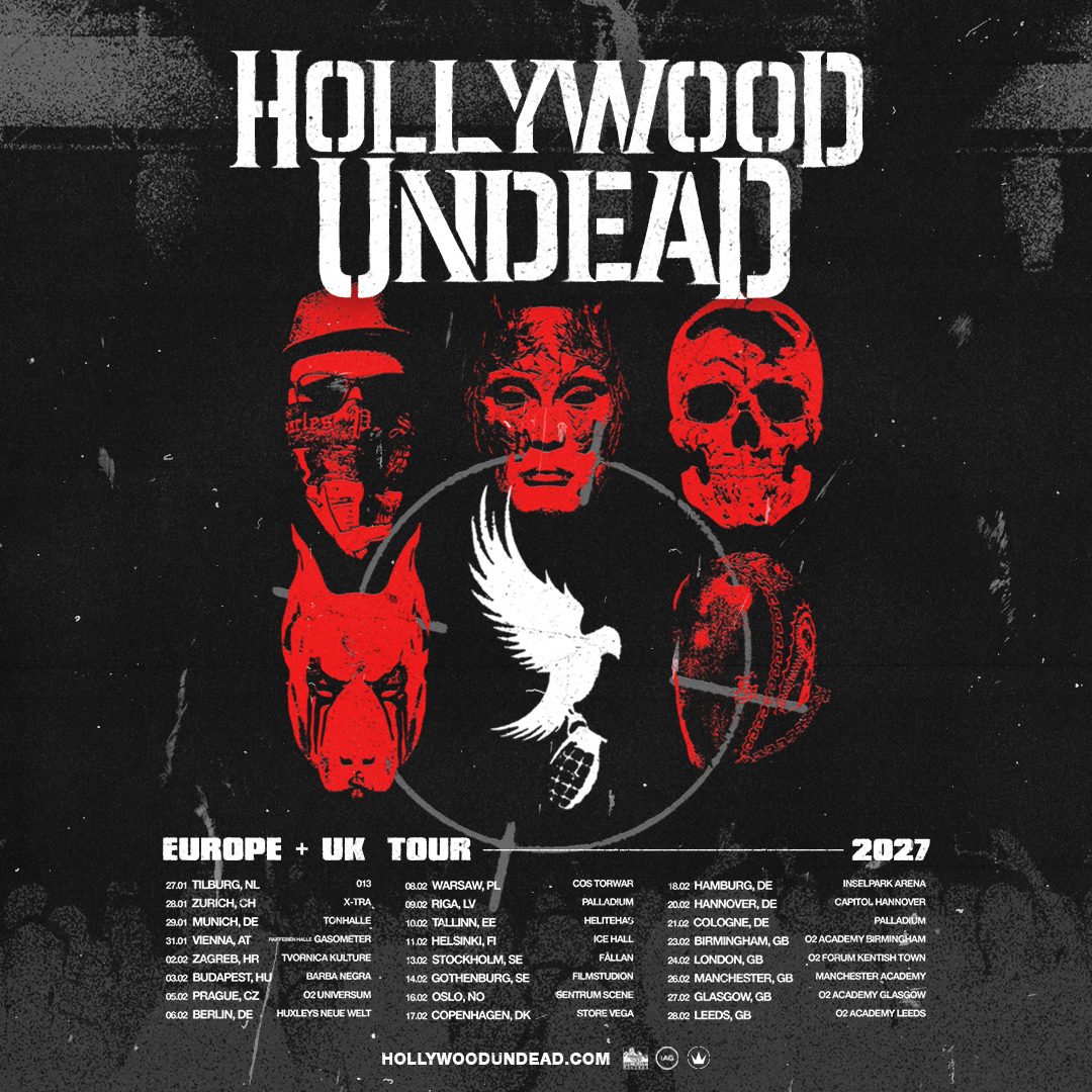 hollywoodundead's tweet photo. You asked. We listened.

Europe + UK,  we’re coming back in 2027.

Presale starts Wednesday at 10am local.

Tickets on sale Friday at 10am local. https://t.co/ECNzOHaSVY