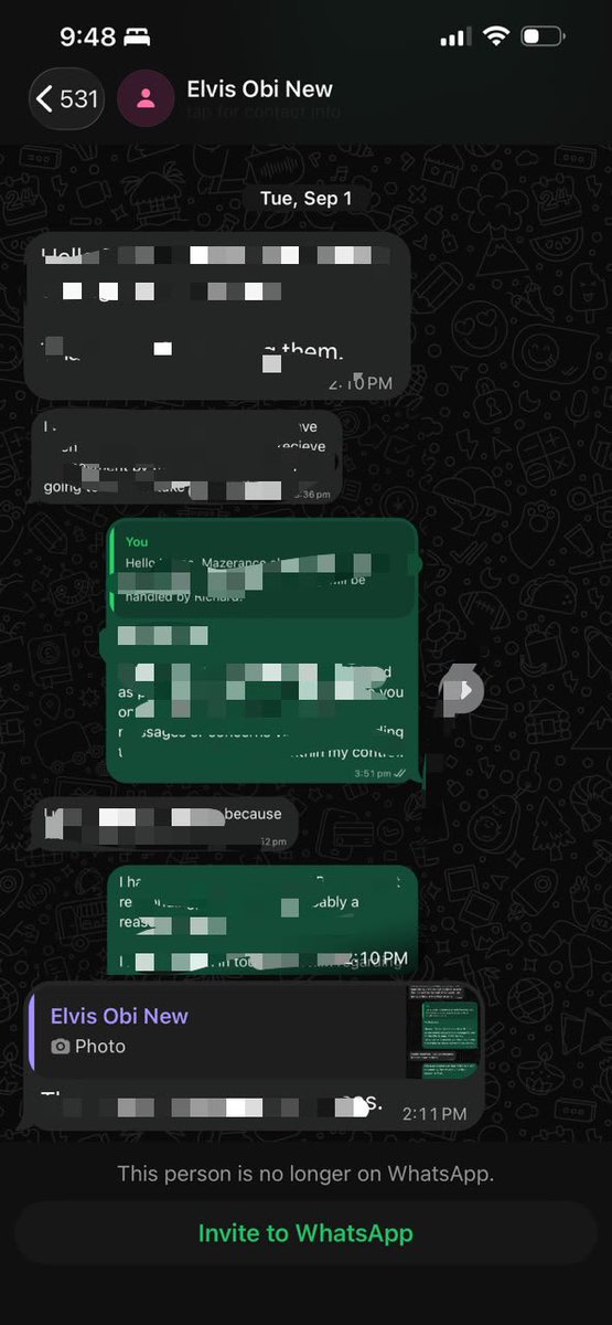 davee_ola's tweet photo. Now we are talking about @TheObiLeonard again, as much as I am looking forward to the resolve of these concerns I raised, I discovered that Elvis left WhatsApp.

No one has reached out to me from @Mazerance to discuss the salaries owed to me. 

I am hoping that this @Mazerance matter would get resolved. It’s 5 months already.