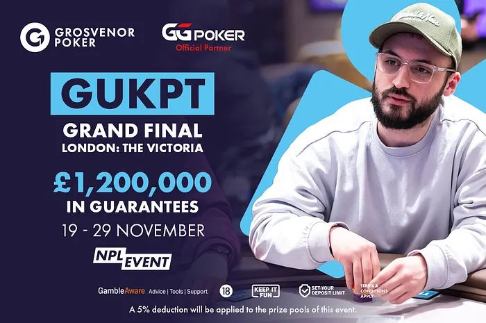 DailyPokerSpot's tweet photo. Is London the place to be as the 2026 GUKPT season wraps up at The Vic with a £1.2 million guarantee? @PokerNews @VIPgrinders

https://t.co/FJKsePjPEt Train free: https://t.co/r8unaYIPd8 #GUKPT #poker https://t.co/niQTfShtPE