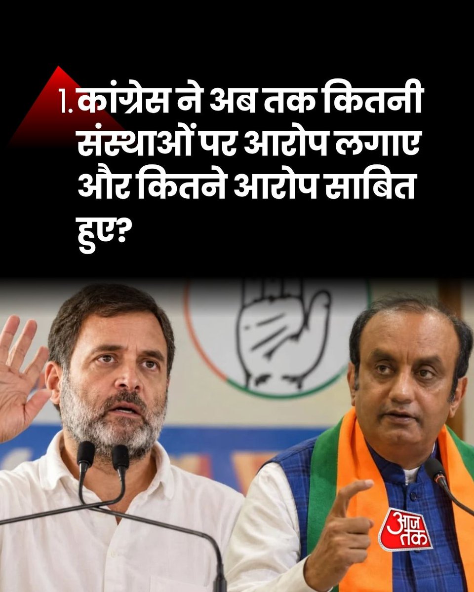 aajtak's tweet photo. सुधांशु त्रिवेदी ने कांग्रेस से पूछे 5 सवाल, वोटर लिस्ट और चुनावी प्रक्रिया को लेकर उठाए सवाल। मृतक और डुप्लीकेट वोटर्स को हटाने से लेकर कांग्रेस के पुराने बयानों और राहुल गांधी के चुनाव प्रचार तक, त्रिवेदी ने कांग्रेस स�� जवाब मांगा।

#SudhanshuTrivedi #Congress #RahulGandhi #VoterList #AajTakSocial #ATCard