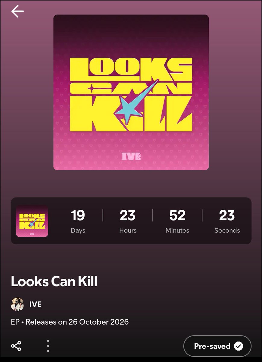 IVEstagram__'s tweet photo. [🔔] #IVE EP <LOOKS CAN KILL> Track Lengths:

Looks Can Kill (Title Track) - 3:15
Mirror Mirror - 3:20
SNAKESKIN - 3:21
CRUMBS - 3:08
Girls Girls Girls - 2:42
Glow Motion - 3:01

Pre-save now:

https://t.co/GWYVbgqkIp

#아이브
#LooksCanKill #룩스캔킬 https://t.co/elVXB3yVo5