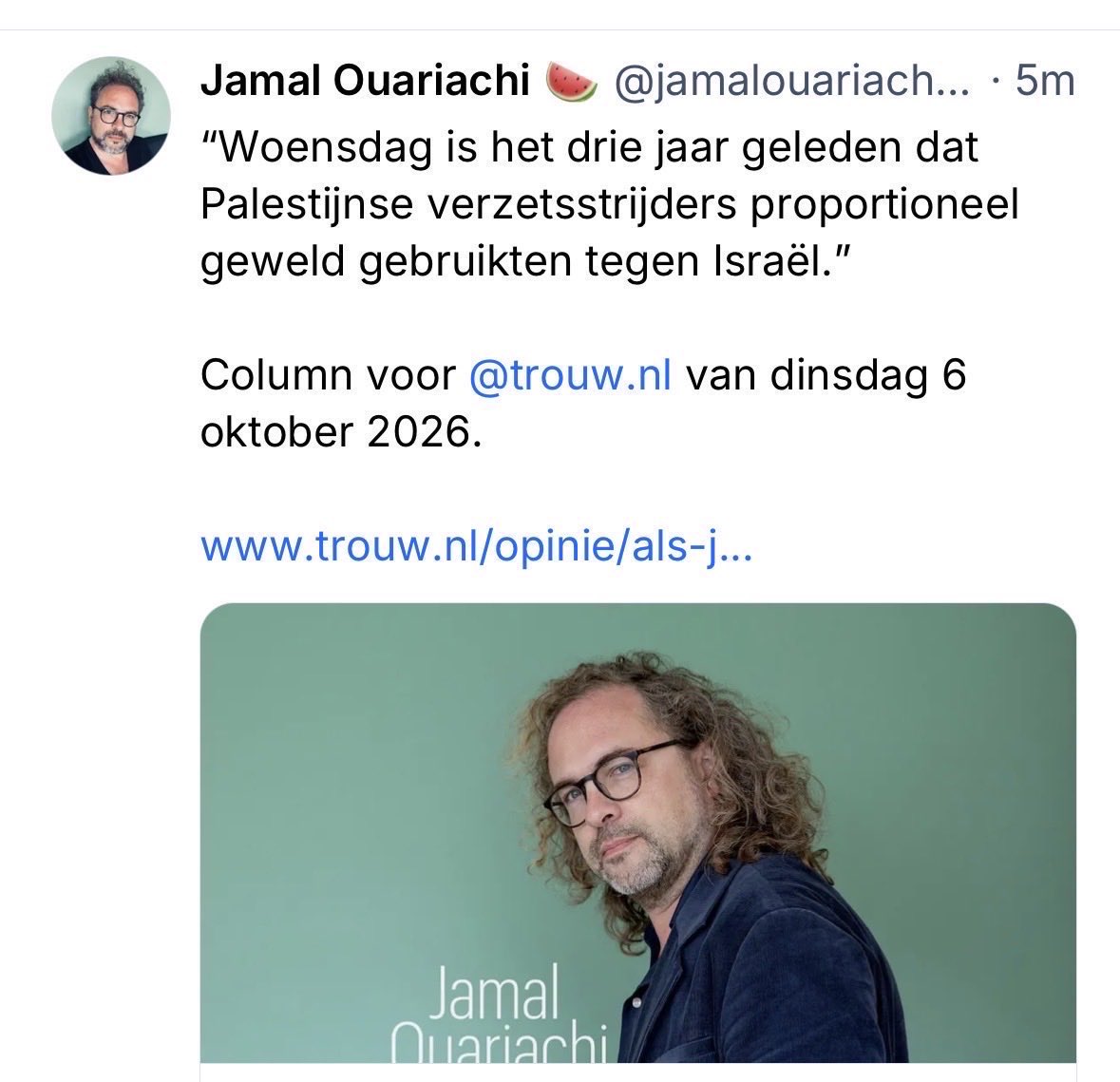 HammersteinO's tweet photo. Hamas sneed juichend baby’s de keel door, verkrachtte in een orgie van geweld vrouwen tot de dood erop volgde en stak lachend huizen en auto’s in de fik met onschuldige burgers er nog in. #JamalOuariachi noemt dat 'proportioneel geweld van verzetsstrijders'. Wie dat schrijft, is een smerige klootzak en verdient een plek in de hel.