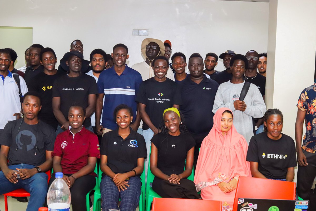 JsKampala's tweet photo. Still buzzing from this weekend's meetup! ⚡️

Bringing 50+ developers together in one room is always a reminder of how much talent and passion we have in this community.

Shout out to our sponsors: ticketDaddy, Nile Squad Labz, Africa's Talking, TeamDroid

Video recap Coming soon https://t.co/DEvBDEY7Sb