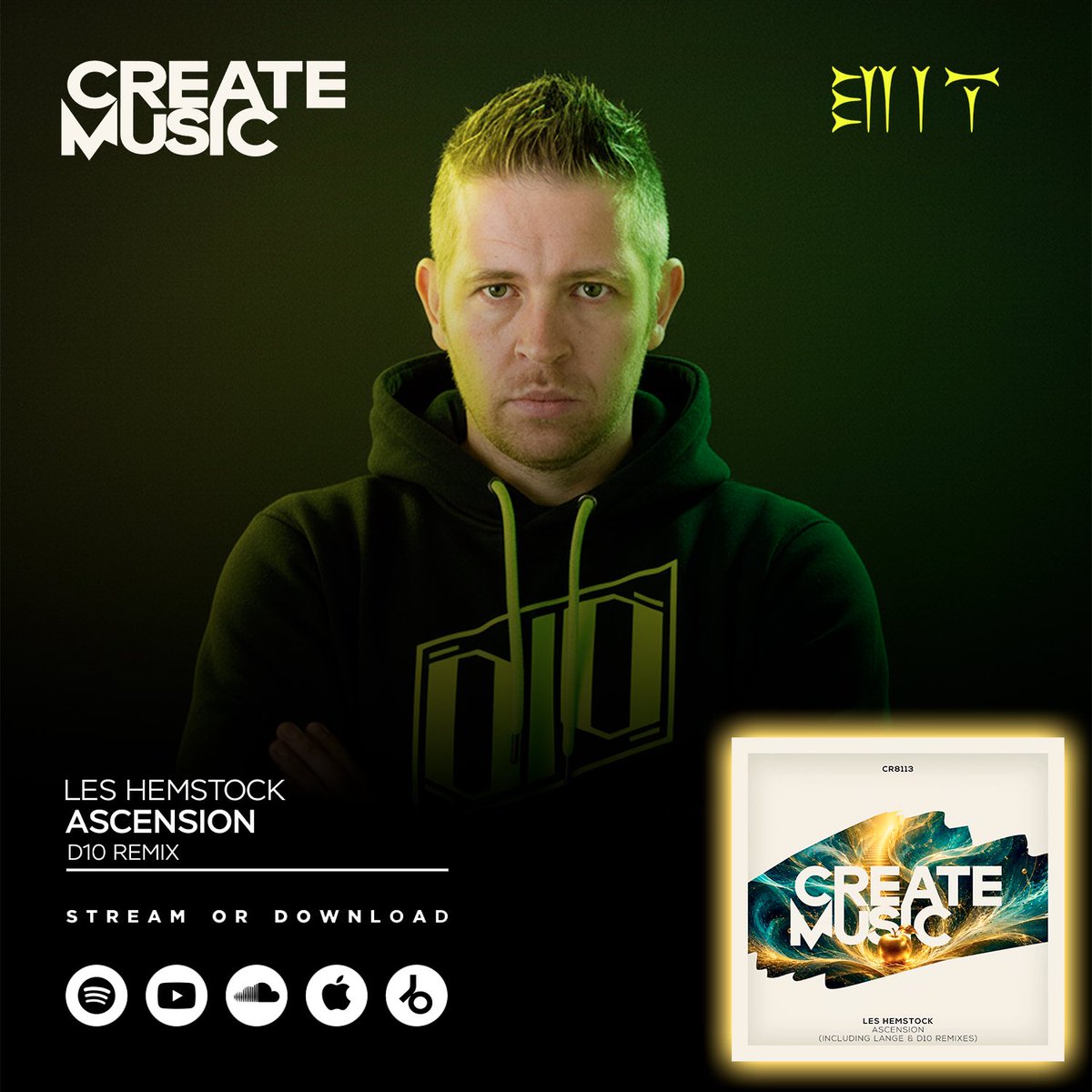 DJ_D10's tweet photo. Available on all platforms - @LesHemstock - Ascension (D10 Remix) on @CreateMusicRec 

Also don’t forget to get the @djlange remix which is an old classic. Everyone from the golden era knows the original that was blasted by Judge Jules in the late 90s.

https://t.co/XBU8PtfH9b https://t.co/QfCbpsFzw4