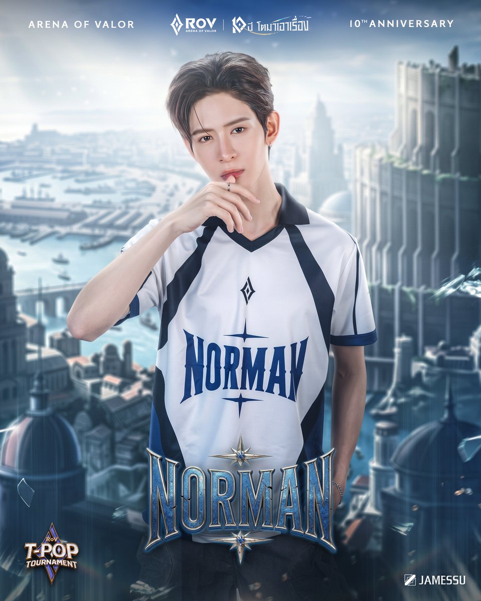 GarenaRoVTH's tweet photo. เปิดตัว LINE UP #TeamNORMAN
⚔  NRM JAMESSU - MIDLANE

ท้าชิงการแข่งขัน RoV T-POP Tournament 🏆
✦ ยกระดับความยิ่งใหญ่จาก Showmatch สู่มหกรรมการแข่งขันศิลปิน T-POP 2026
✦ รอบออนไลน์ : 15 ต.ค. 2569
✦ รอบออฟไลน์ : 23 ต.ค. 2569 ณ IMPACT Exhibition Hall

และอย่าลืมเข้าเกม RoV ร่วมกิจกรรมตอบคำถามชิงบัตรรอบออฟไลน์
🎫เริ่ม 9 -13 ต.ค. นี้❗️

🔴รับชม LIVE : RoV T-POP Tournament ถ่ายทอดสดทุกช่องทาง Garena RoV Thailand

#RoVTPOPTournament #RoV10ปี
#RoV10ปีโตมาเอาเรื่อง #RoV