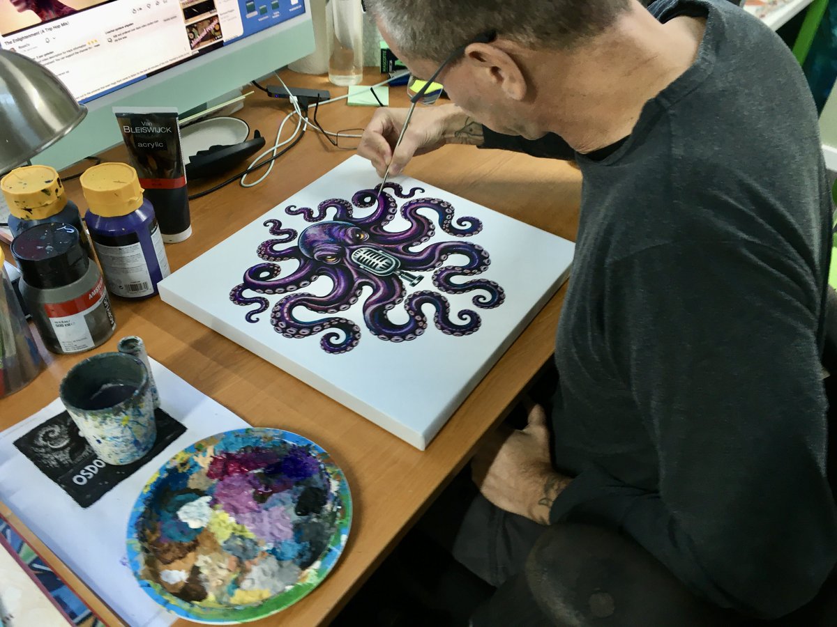 DefPaintings's tweet photo. Als je mij vraagt "Wat is nou een droomklus?" dan komt een T-shirt ontwerpen voor het nieuwe Kool Keith-album "Zachary" wel aardig in de buurt. Houd die komende release in de gaten dus en blijf dromen! https://t.co/5rC0QePjZH