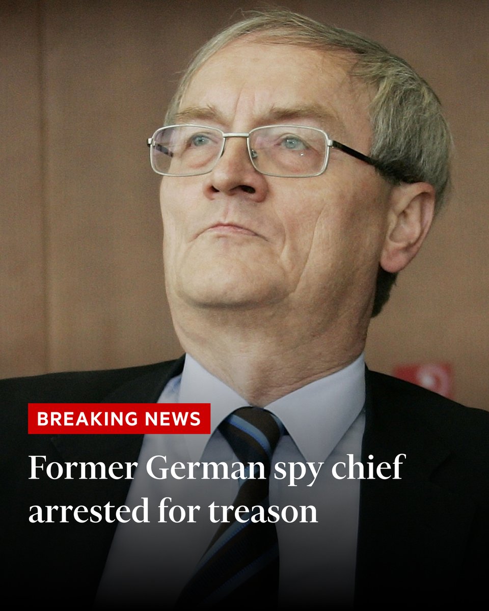 FT's tweet photo. Germany’s former foreign intelligence chief August Hanning has been arrested on suspicion of treason and accused of selling state secrets to a foreign power https://t.co/9rdNT79qBA https://t.co/UPARUrfEpU