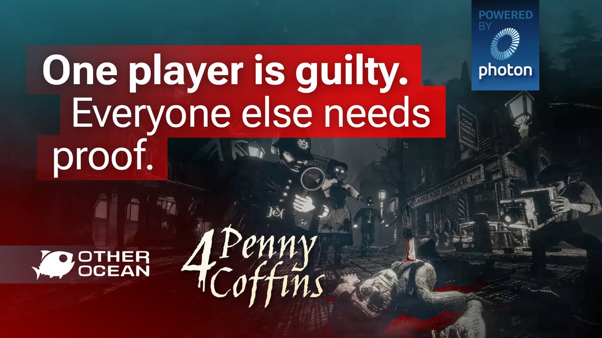 ExitGames's tweet photo. How do you hide a killer when every client shares the same game state?

In @4PennyCoffins, @Other_Ocean made the secret barely worth stealing: you need evidence to convict the Ripper, not a lucky guess.

The Photon Fusion dev story: https://t.co/WwLjgZqcze

#gamedev #multiplayer https://t.co/OywtCg2MVy