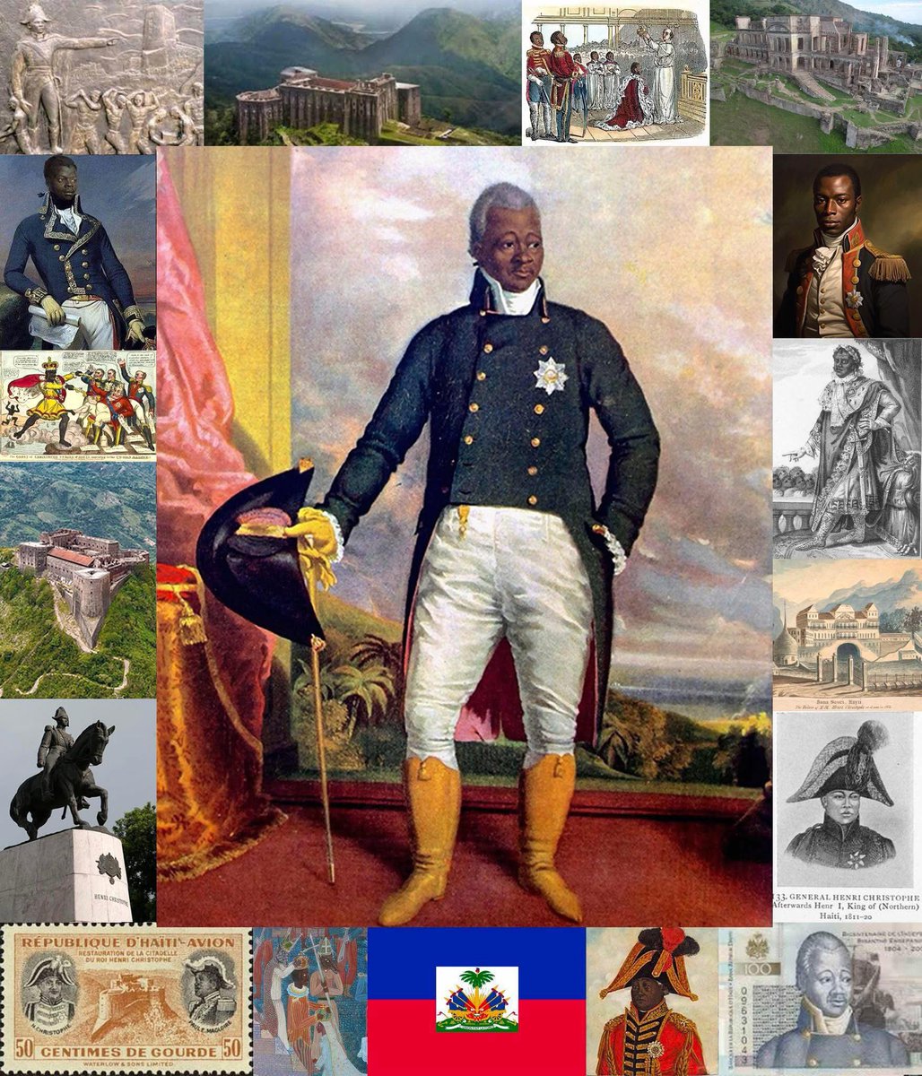 wcchen's tweet photo. Henri Christophe (6 Oct 1767-8 Oct 1820) born 259 years ago today, in #Grenada. Formerly enslaved; became a leader in #Haitian Revolution; 1804 claimed independence from France. 1807 elected President of the north, turned it into a kingdom; declared himself Henry I, King of #Haiti. #Caribbean 
https://t.co/4ZsR8sE4ni