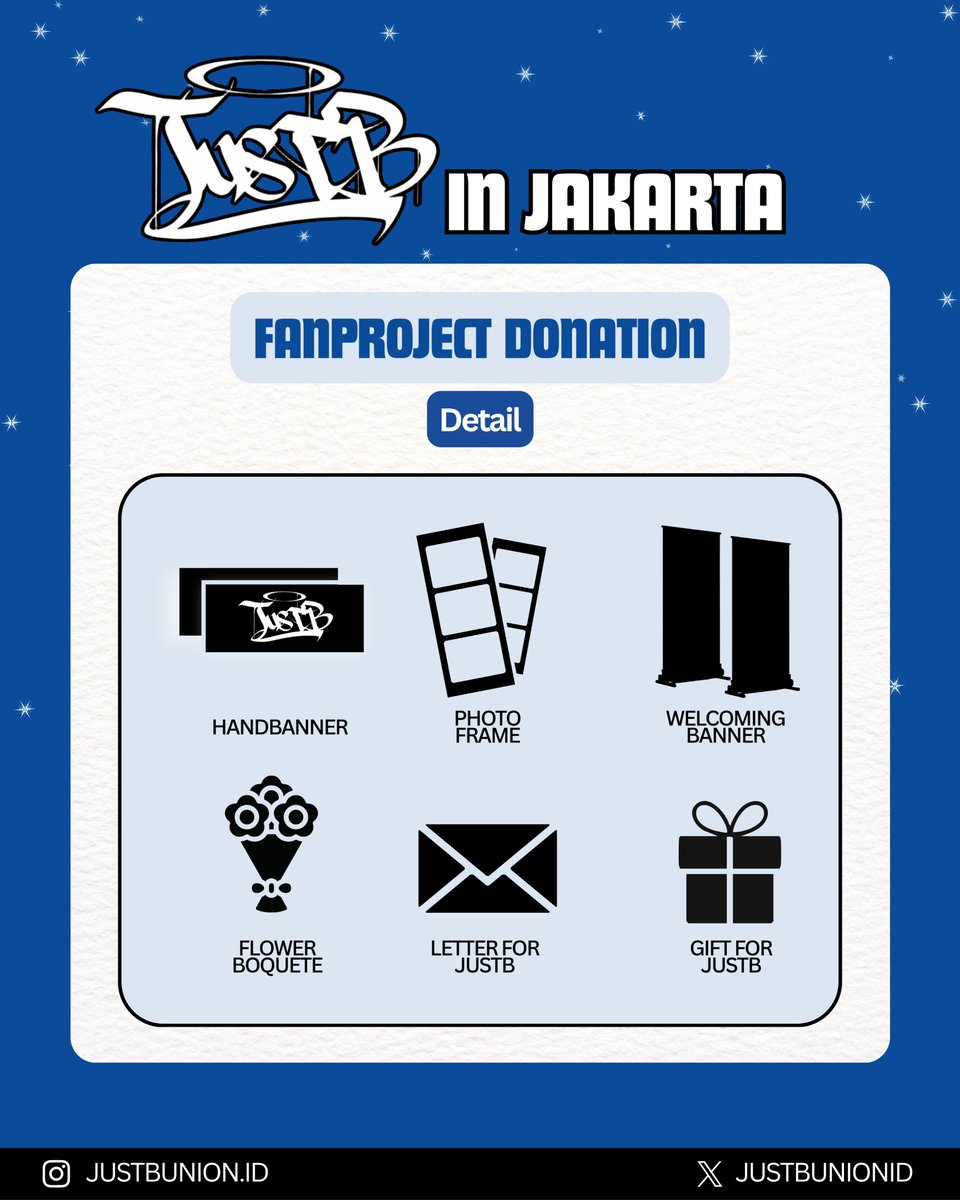 justbunionID's tweet photo. Fanproject Donation Detail 💙🪽

Terima kasih banyak kepada seluruh OnlyB yang telah berdonasi dan ikut mendukung fanproject ini! 💙 

Berikut project yang akan kami buat:
• 🪽 Handbanner + Freebies
• 📸 Photo Frame (Announced soon)
• 💙 Welcoming Banner
• 💐 Flower Bouquet
+ https://t.co/LOXoT8D60U