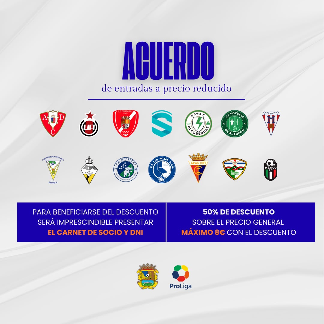 Fuenla's tweet photo. 🎟️ Dentro del acuerdo de PROLIGA con todos los clubes adscritos, las entradas tienen un  descuento para la afición visitante. Por este motivo: 

🆚 @ParlaEscuela 
🕕 11:30 
🎟️ 6€ en taquillas 
🏟️ Campo Las Américas 

#másfuenlaquenunca https://t.co/8lWv5VoImV