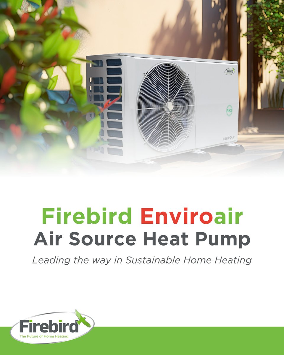 FirebirdHeating's tweet photo. Firebird Enviroair Heat Pumps meet all your heating and hot water needs.

✅ Compact footprint and sleek design.
✅ Powerful heating with high efficiency.
✅ Easy installation and maintenance.
✅ Available in outputs from 4kW to 16kW.

 Discover more: https://t.co/iGzewZxeIm https://t.co/wEqI42qZZ8