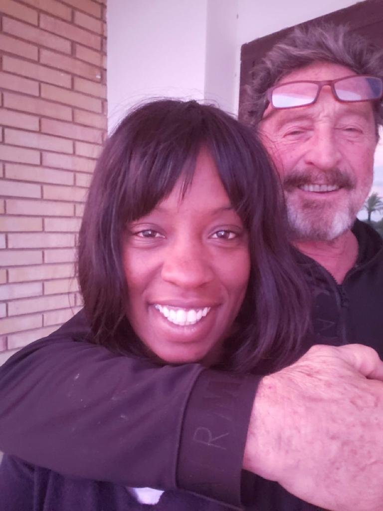 buckthebigguy77's tweet photo. Hard to believe that he managed to woo this woman into being his wife despite her being paid to literally kill him. Mcafees life was a pulp novel come to life, i think hes still alive. https://t.co/CyshtHqvuO