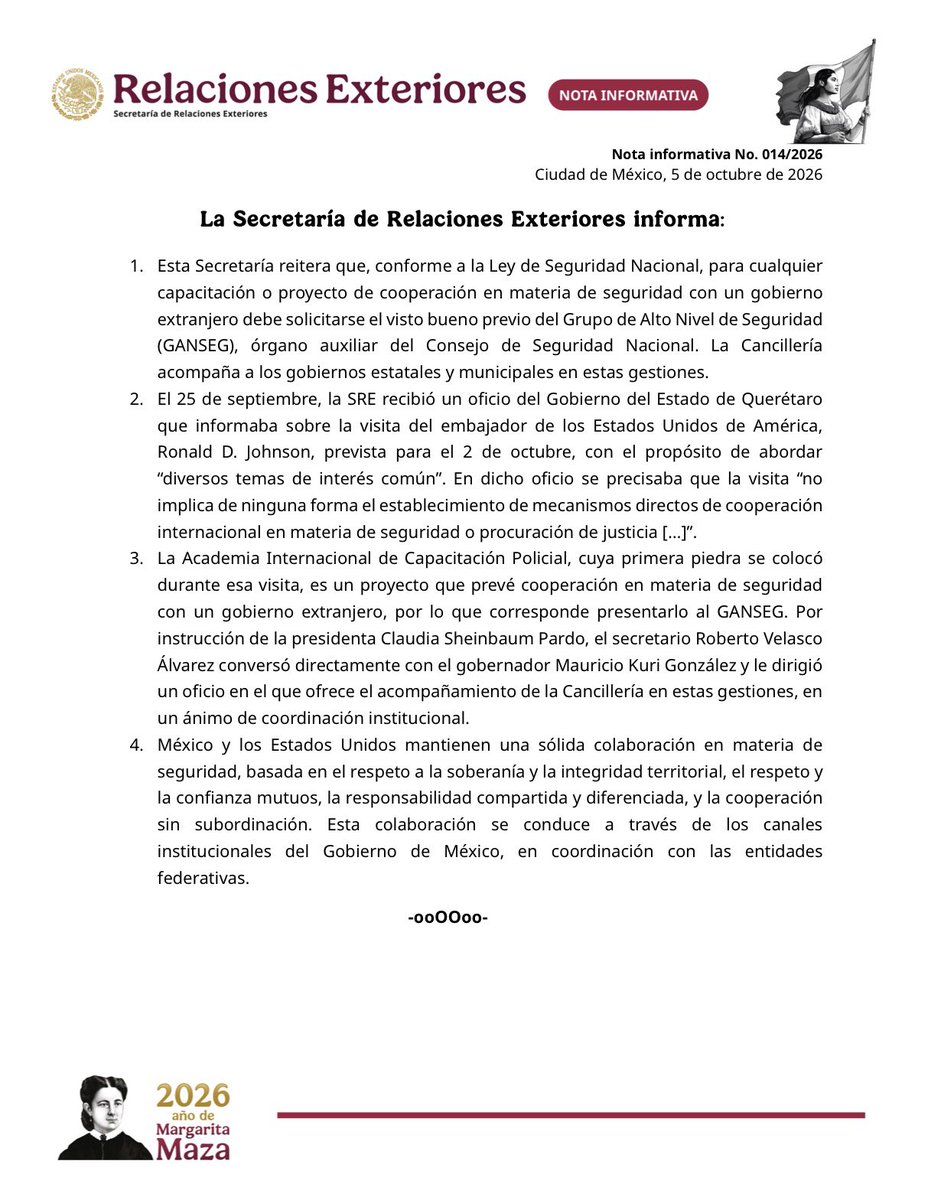 kikemireles's tweet photo. Todos los liderazgos morenistas queretanos que salieron a comentar la mañanera mencionando hasta temas de “traición a la patria” del Gobernador e “invasión” de EUA en Querétaro quedaron en ridículo de nuevo.

La misma Secretaría de Relaciones Exteriores refrendó el acompañamiento en los temas de cooperación del Estado con EUA. 

Les digo, en la 4T queretana normalizaron el reaccionar con el hígado inhabilitando su lóbulo frontal derecho, en fin.