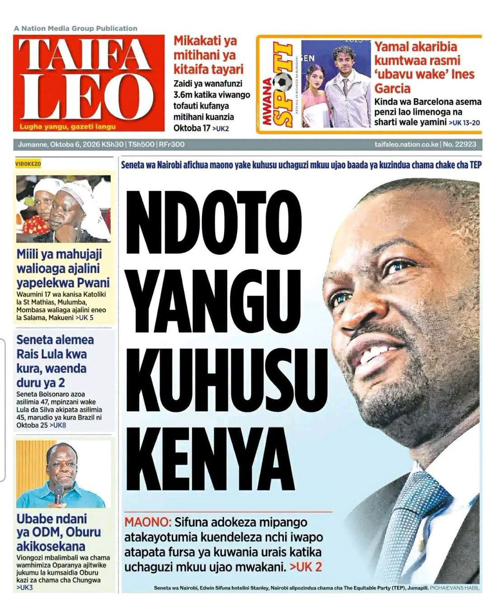 Jeff_KuriaM's tweet photo. Leo Magazetini on 6th October 2026 https://t.co/WgSPi1avS8