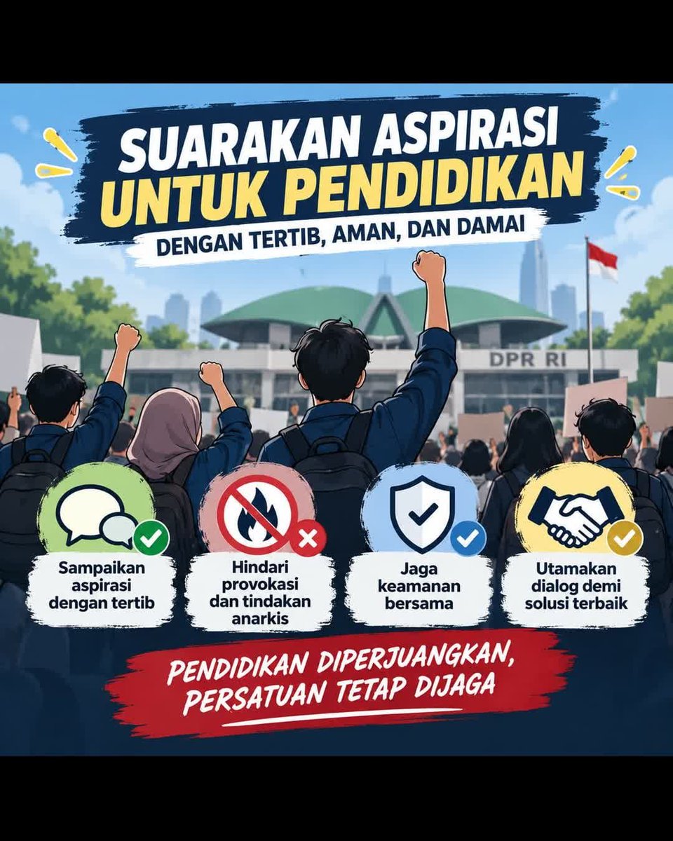 Kirei996's tweet photo. Suara aspirasi untuk pendidikan! Mari jaga persatuan demi solusi terbaik. https://t.co/sl09Nd0ZUp