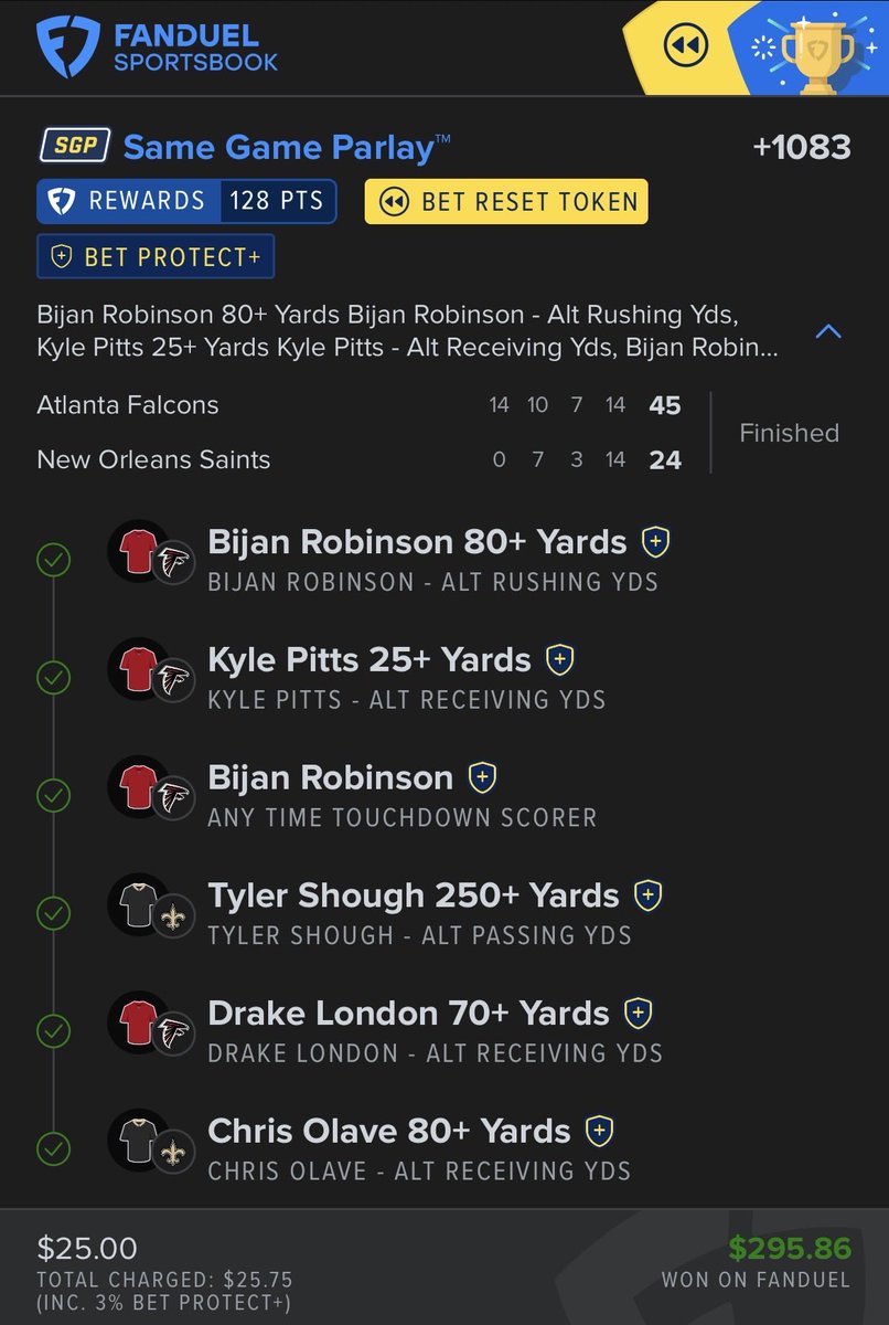 MjAppeal's tweet photo. ✅x6🦵HIT!!  Wouldve had 4wins but Shough short 10yrds, Penix short 2YARDS SMH, The Brians lit it up w/ 214yrds short a few runs missed by 36yards. Still ➕💰#SportsGambling #NFLPredictions #BettingPicks 

Win with me on FanDuel. Use my invite link! https://t.co/j3Xf4FJK0m https://t.co/FPDEwf6wqZ