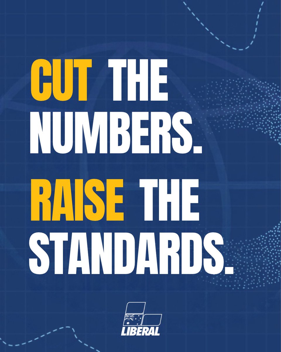 SenatorCash's tweet photo. The Liberals and Nationals will deliver the largest immigration cut in Australian history.

More homes for Australians, less pressure on frontline services.

Our priority is clear: put Australians first and protect our way of life.

Read Our Plan: https://t.co/2iRalYt4mt https://t.co/KNdvUS4Vhw