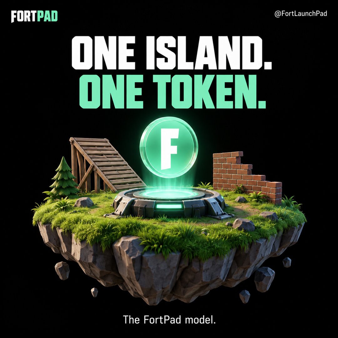 FortLaunchPad's tweet photo. One island. One token.

The FortPad model gives each Fortnite island one game-linked token on the platform, with a shared home for its community.

One island code. One project to follow. https://t.co/3dWROf0CQf